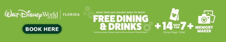Enjoy FREE dining at Walt Disney World! Reserve your 2026 tickets today and receive free Disney Dining Plans along with Disney Quick-Service Meals. Book now & Go Worldwide